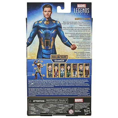 Parte de trás da embalagem Marvel Legends Ikaris com a coleção The Eternals