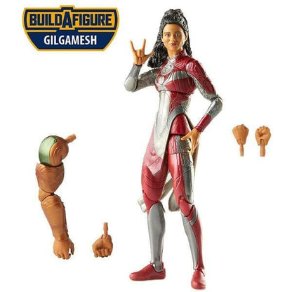 Figura Makkari de fato vermelho e prateado com mãos extra e braço Build-A-Figure Gilgamesh