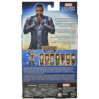 Parte de trás da embalagem Marvel Legends Eternals Phastos