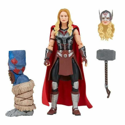 Marvel Legends Mighty Thor com martelo, cabeça extra e peça de figura