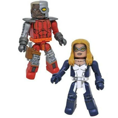 Minifiguras Minimates Deathlok e Mockingbird lado a lado