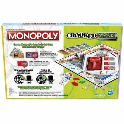 Verso da caixa do Monopoly Notas Falsas com o tabuleiro