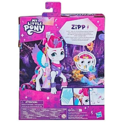 My Little Pony Estilo do Dia Zipp Storm: verso da caixa com ideias de estilo