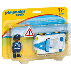 Apresentamos Playmobil 1.2.3 Carro da Polícia com o SKU 65938419 recomendado para + 12 meses