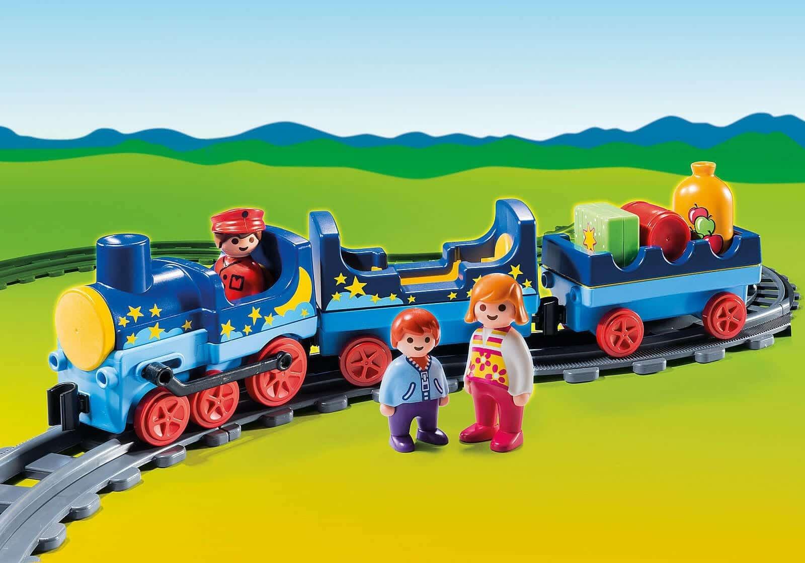 Apresentamos Playmobil  1.2.3 Comboio com linha férrea com o SKU 65688017 recomendado para + 12 meses