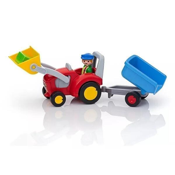 Apresentamos Playmobil 1.2.3 Tractor com Reboque com o SKU 65696423 recomendado para + 12 meses