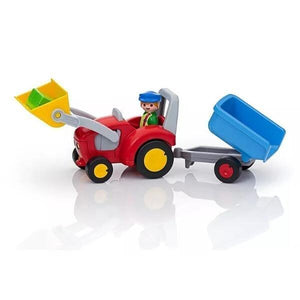 Apresentamos Playmobil 1.2.3 Tractor com Reboque com o SKU 65696423 recomendado para + 12 meses