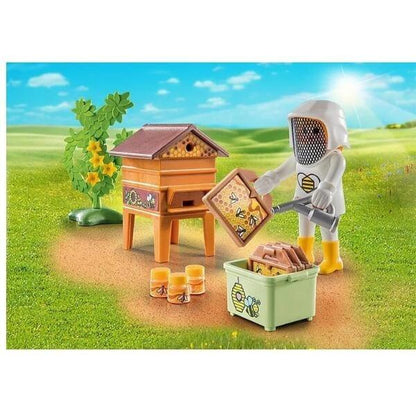 Playmobil 71253 Apicultora junto à colmeia num campo