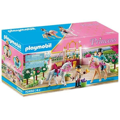 Apresentamos Playmobil - Aulas de Equitação no Estábulo com o SKU 657045022 recomendado para + 4 anos