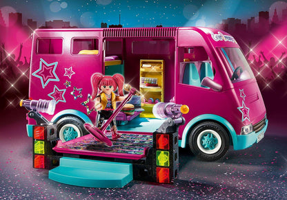 Playmobil 70152 Autocarro EverDreamerz montado com palco aberto e figura a cantar