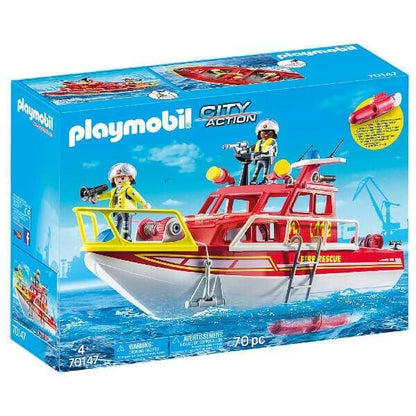 Playmobil Barco de Resgate dos Bombeiros - Brincatoys