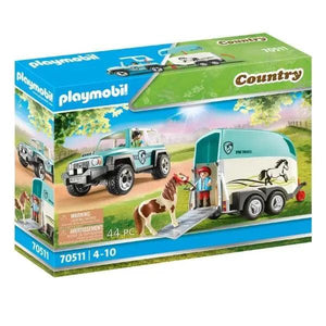 Playmobil - Carro com Reboque para Pónei - Brincatoys