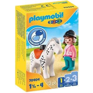 Apresentamos Playmobil Cavaleira com Cavalo com o SKU 657040422 recomendado para + 12 meses