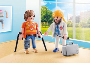 Apresentamos Playmobil Duo Pack Médica e Paciente com o SKU 657007921 recomendado para + 4 anos