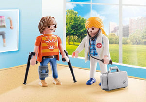 Playmobil Duo Pack Médica e Paciente - Brincatoys