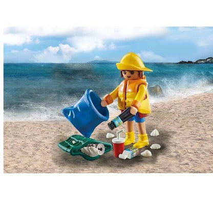 Playmobil 71163 Ecologista a apanhar lixo numa praia