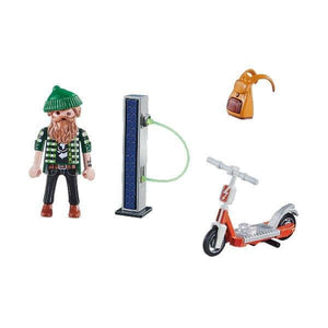 Apresentamos Playmobil Hipster com e-scooter com o SKU 657087322 recomendado para + 4 anos