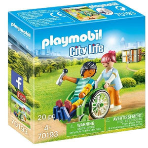 Apresentamos Playmobil Paciente em Cadeira de Rodas com o SKU 657019321 recomendado para + 4 anos