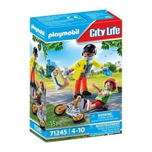 Apresentamos Playmobil Paramédico com paciente com o SKU 657124523 recomendado para + 4 anos