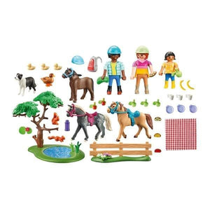 Apresentamos Playmobil Piquenique com cavalos com o SKU 657123923 recomendado para + 4 anos