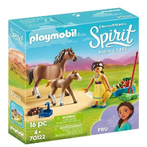 Apresentamos Playmobil Pru com Cavalo e Potro com o SKU 657012221 recomendado para + 4 anos