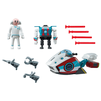Playmobil 9003 Super 4 Skyjet com o Dr. X e Robot