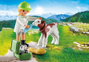 Apresentamos Playmobil Veterinária com Bezerro com o SKU 657025221 recomendado para + 4 anos