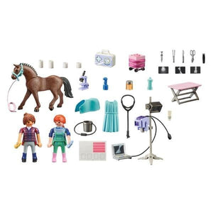 Apresentamos Playmobil Veterinário de cavalos com o SKU 657124123 recomendado para + 4 anos