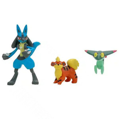 Pokemon Figuras de batalha (Dreepy + Growlithe + Lucario)