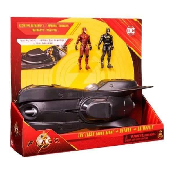 Apresentamos The Flash (2023) - Batmobile com as figuras do Flash e do Batman com o SKU 773611023 recomendado para + 4 anos