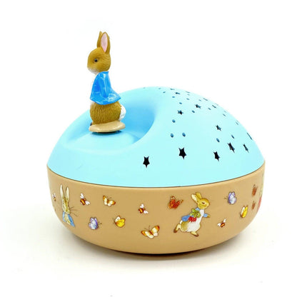 Projetor de Estrelas Musical Peter Rabbit visto de lado
