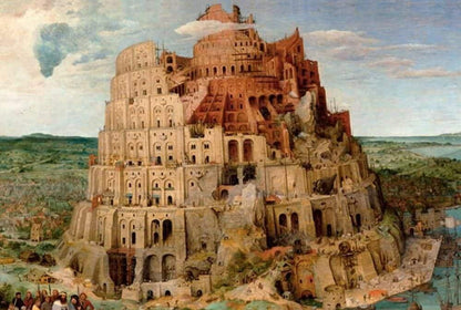 Puzzle 1000 peças Tower of Babel: imagem completa da torre