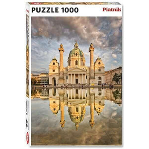 Apresentamos Puzzle A Igreja São Carlos, em Viena 1000 pçs com o SKU 86553421 recomendado para + 12 anos