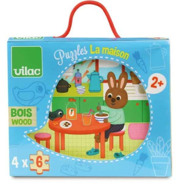 Apresentamos Puzzle de Madeira A casa com o SKU 26264321 recomendado para + 2 anos