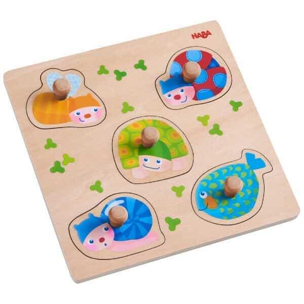 Apresentamos Puzzle de Pegas Animais Coloridos com o SKU 810458921 recomendado para + 12 meses