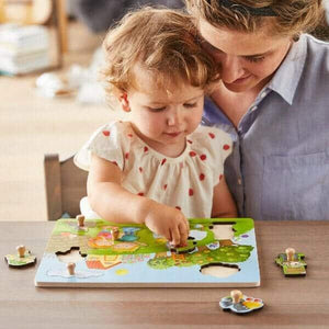Apresentamos Puzzle de Pegas O Pomar com o SKU 810443021 recomendado para + 12 meses