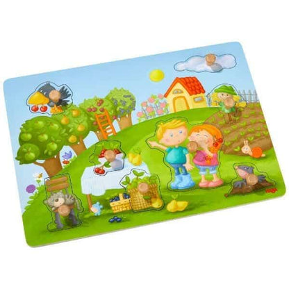 Apresentamos Puzzle de Pegas O Pomar com o SKU 810443021 recomendado para + 12 meses