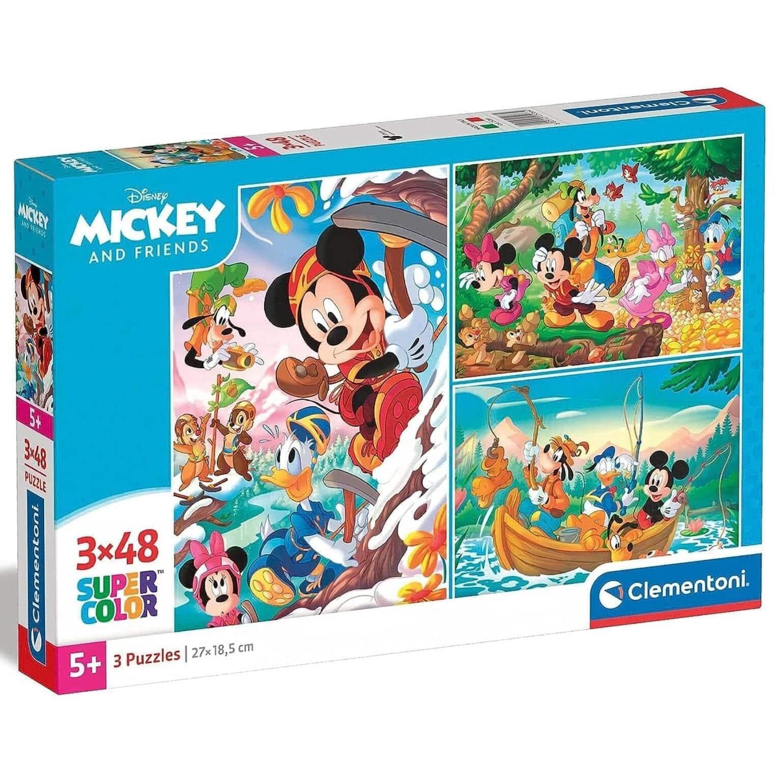 Apresentamos Puzzle Disney Mickey e amigos 3 x 48 pçs com o SKU 552526623 recomendado para + 5 anos