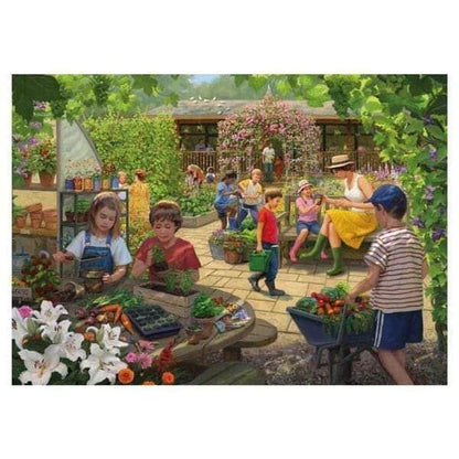 Imagem do Puzzle Falcon The Vegetable Garden com pessoas numa horta