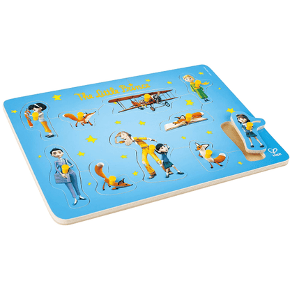 Puzzle Little Prince de madeira com o Principezinho, a raposa e um avião