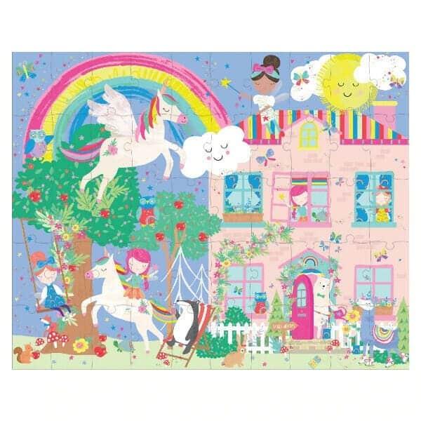 Apresentamos Puzzle Mágico Fadas Arco-íris 50 pçs com o SKU 70643422 recomendado para + 5 anos