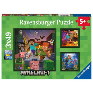 Puzzle Minecraft 3 x 49 pçs - Brincatoys