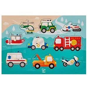 Apresentamos Puzzle Pegas Veículos de Emergência com o SKU 82140621 recomendado para + 2 anos