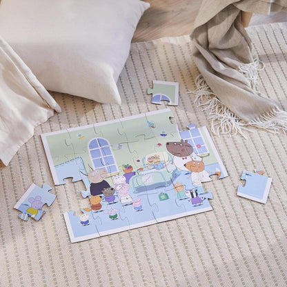 Puzzle Peppa Pig Peppa Enfermeira a ser montado num tapete