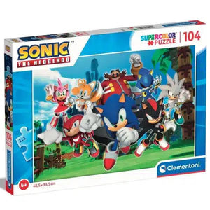 Puzzle Sonic 104 peças - Brincatoys