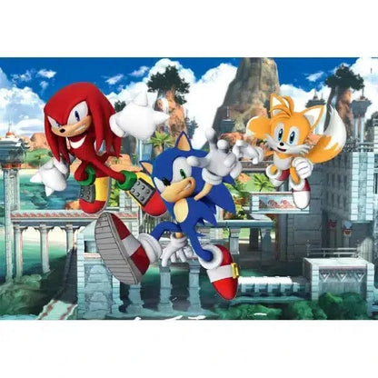 Puzzle Sonic 3 x 48 peças com Sonic, Knuckles e Tails
