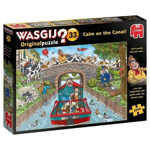 Puzzle Wasgij? 1000 pçs - Calm on the Canal! - Brincatoys