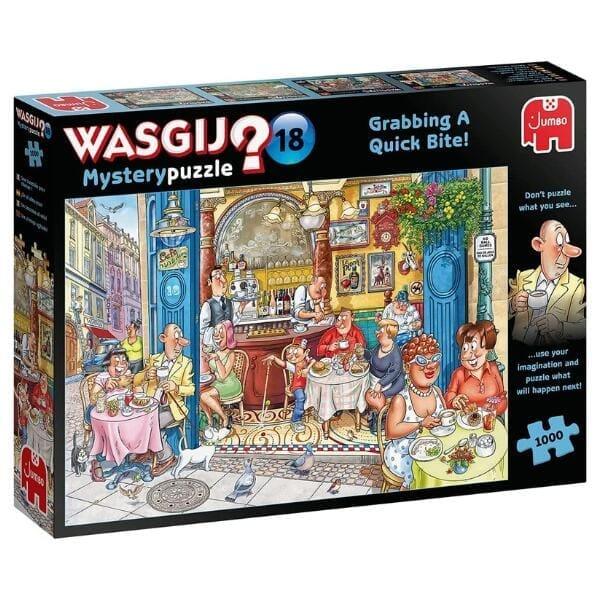 Apresentamos Puzzles Wasgij? 1000 pçs - Grabbing a Quick Bite! com o SKU 81917923 recomendado para + 12 anos