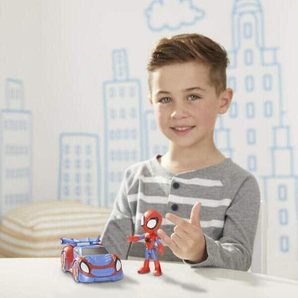 Apresentamos Spidey and his Amazing Friends Spidey com carro aracnídeo com o SKU 90194022 recomendado para + 3 anos