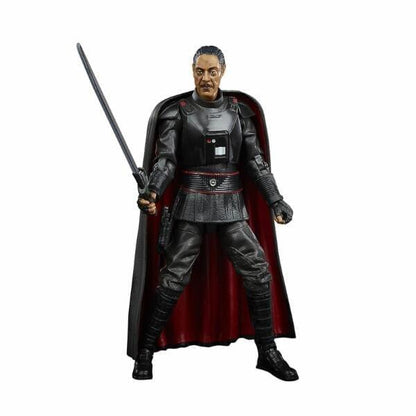 Star Wars Black Series Moff Gideon: figura com armadura preta, capa e sabre escuro